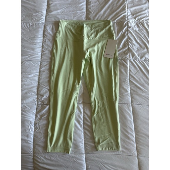 New Lululemon Align High-Rise Crop 23" Size 12 LW6BGLS KOGR Green NWT - Picture 1 of 9